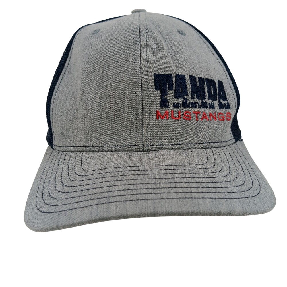 Tampa Mustangs Hat Cap Snap Back Mens One Size Gray Baseball Richardson Trucker